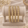 Traditional Pearl Work Bangles – Set of 4