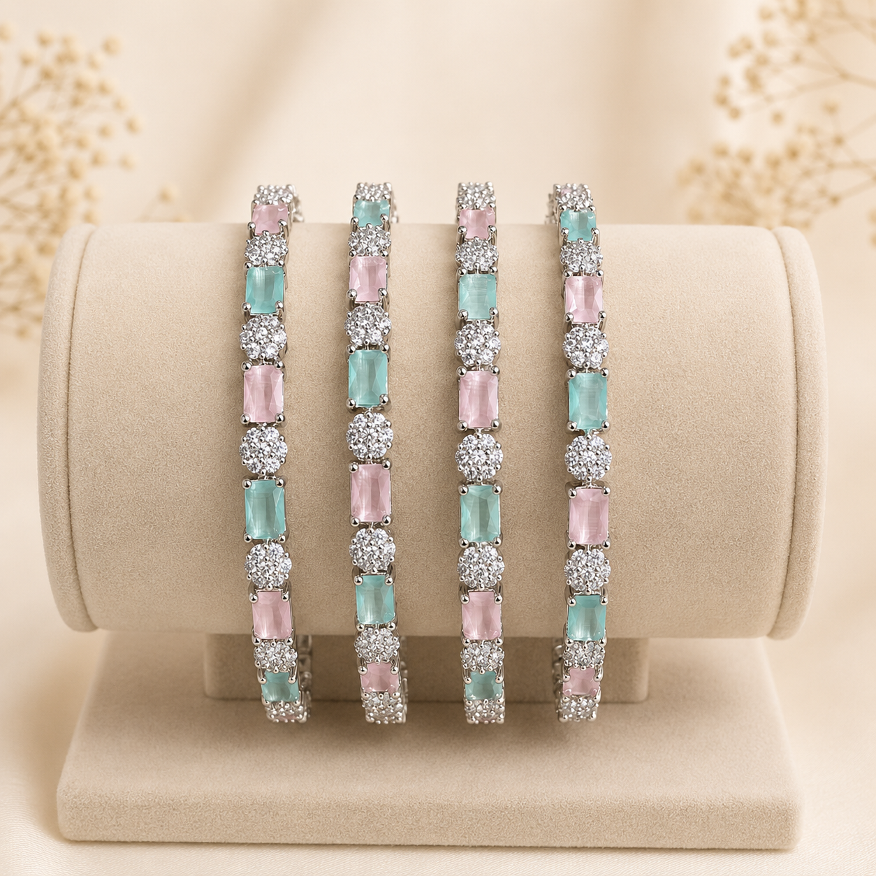 Premium Pastel Stone Bangles