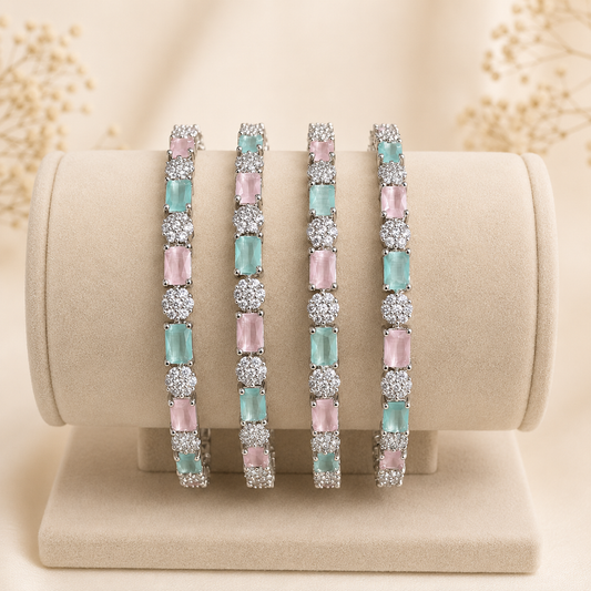 Premium Pastel Stone Bangles
