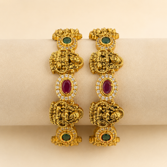 Ruby Emerald Bridal Bangles