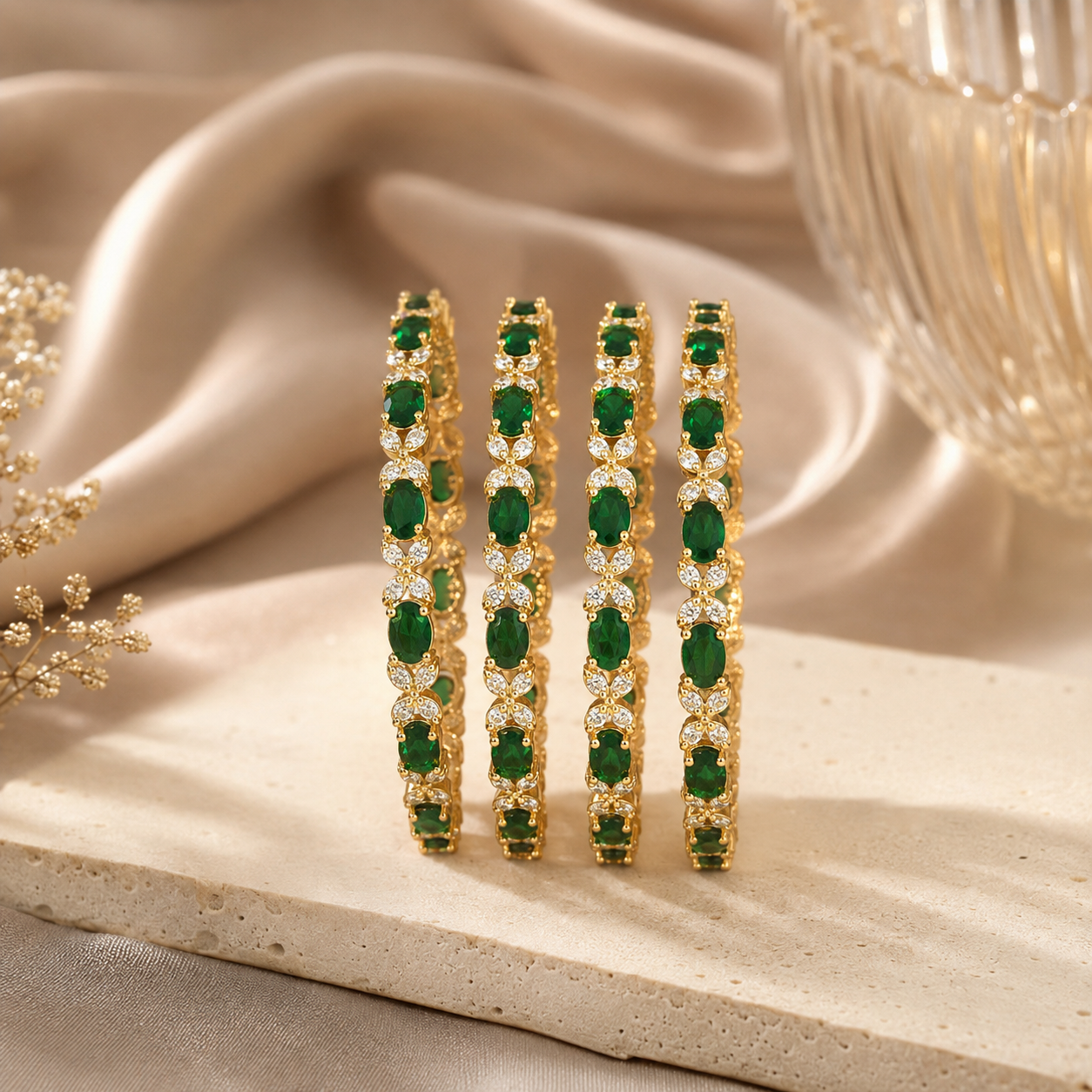 Green Majesty Designer Bangles
