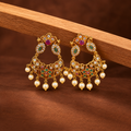 Zivara Pearl Halo Danglers