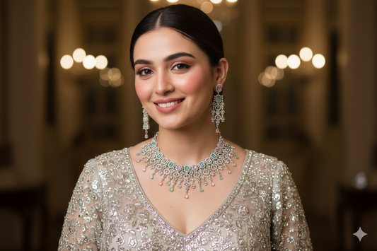 Mint & Blush Zirconia Statement Set