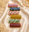 Elegant Mosaic Enamel Saree Pin Collection – Set of 6