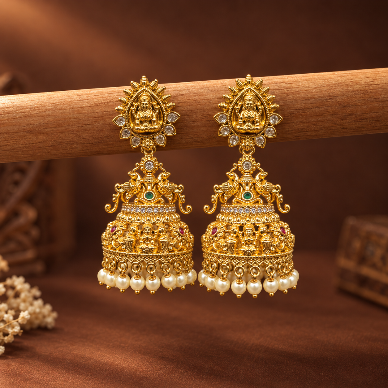 Mahalakshmi Traditional Jhumkas