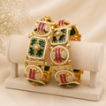 Royal Emerald and Ruby Kundan Kada