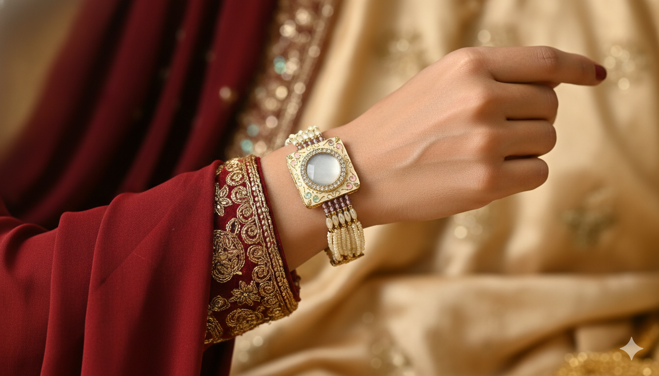 Pearl Mosaic Statement Bracelet