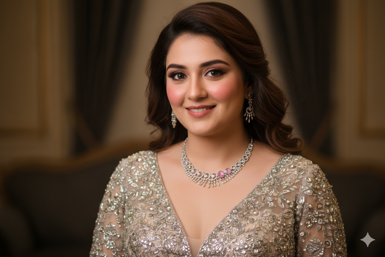 Dusty Pink Ornate Cascade Set