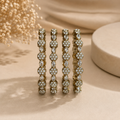 Elegant Floral Pattern Bangles – Set of 4