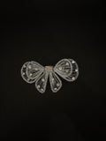 Hair Bow Pin with White Stones