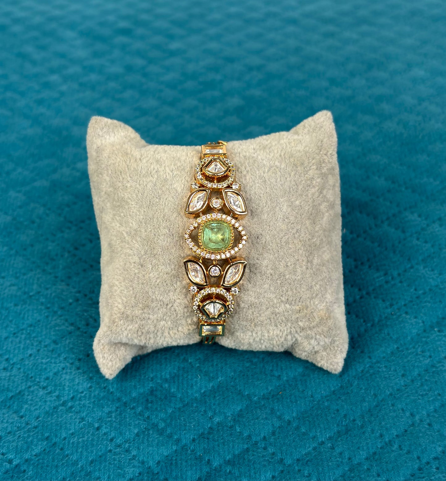 The Emerald Petal Statement Bracelet