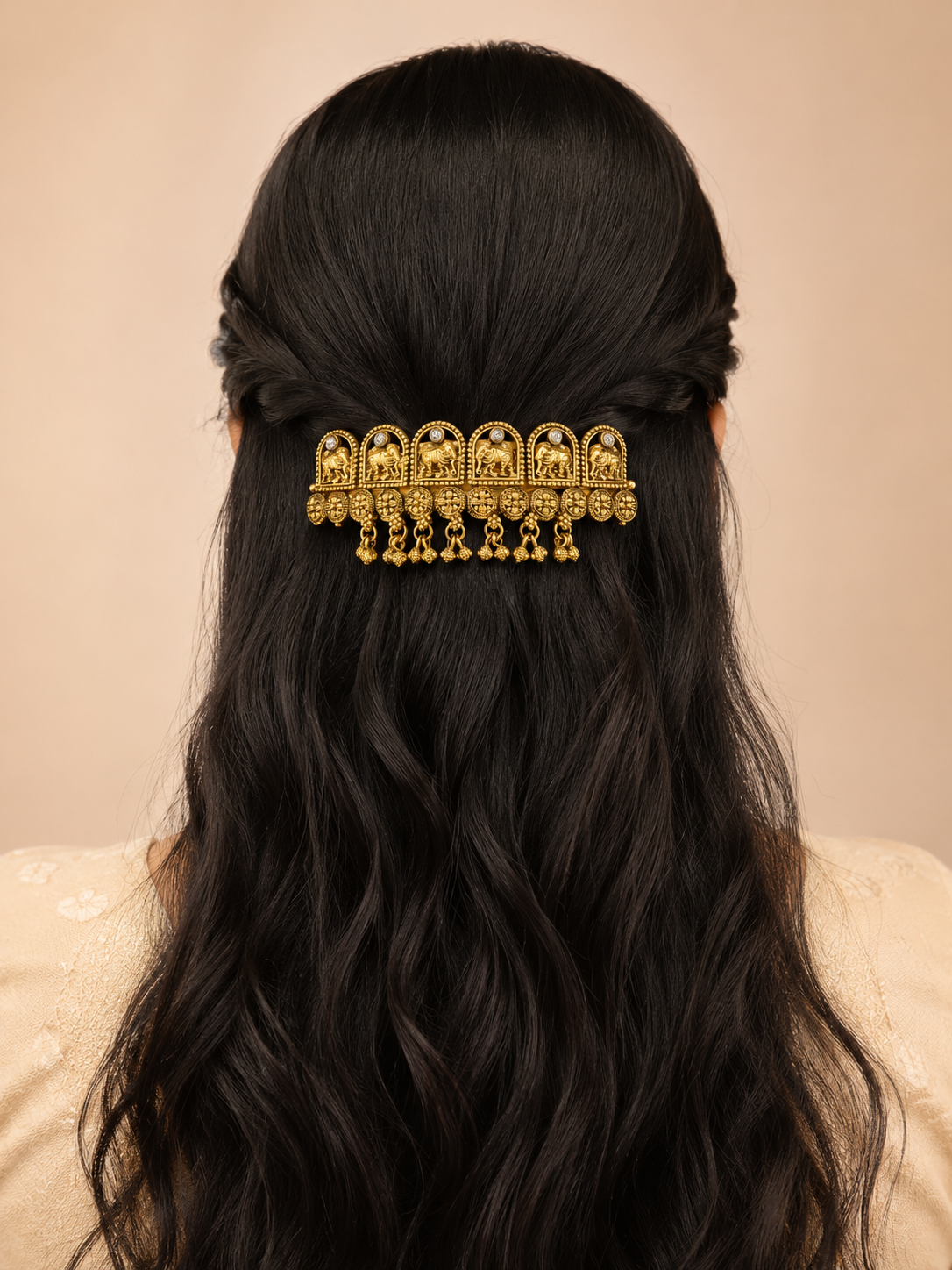 Temple Arch Elephant Hair Brooch
