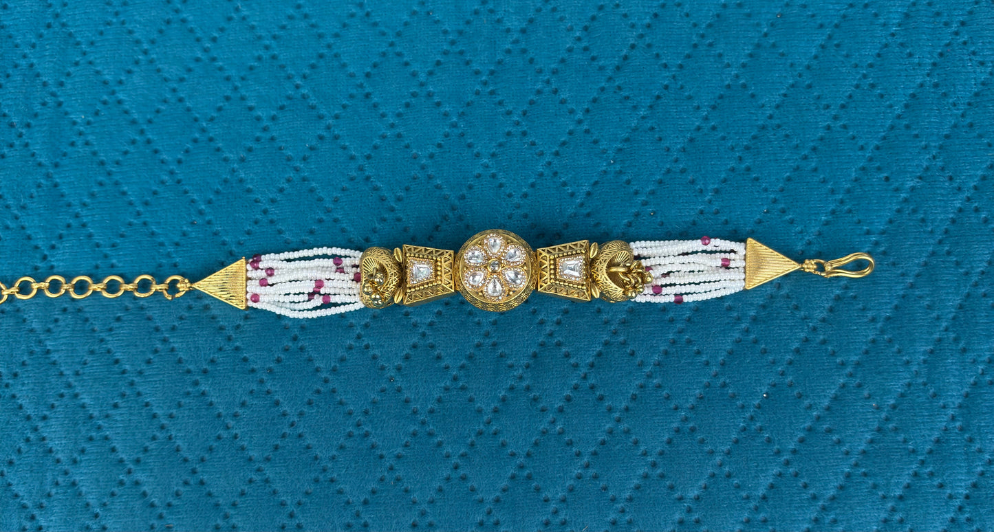 The Royal Polki Seed-Pearl Bracelet
