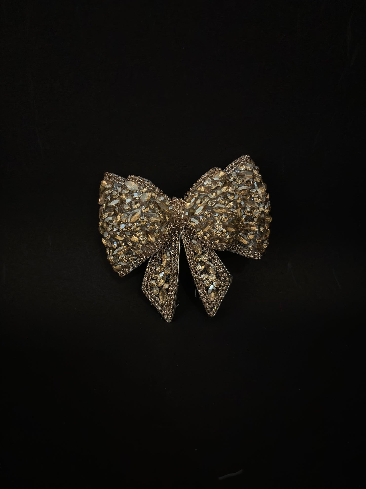 Vintage Golden Champagne Crystal Hair Pin