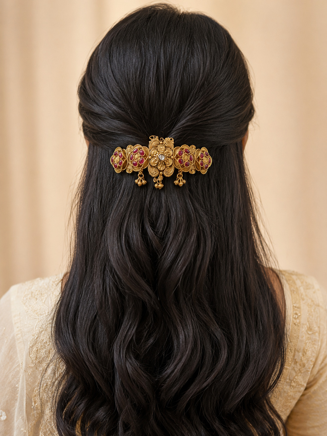 Royal Padma Ruby Hair Centre Clip