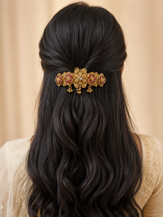 Royal Padma Ruby Hair Centre Clip