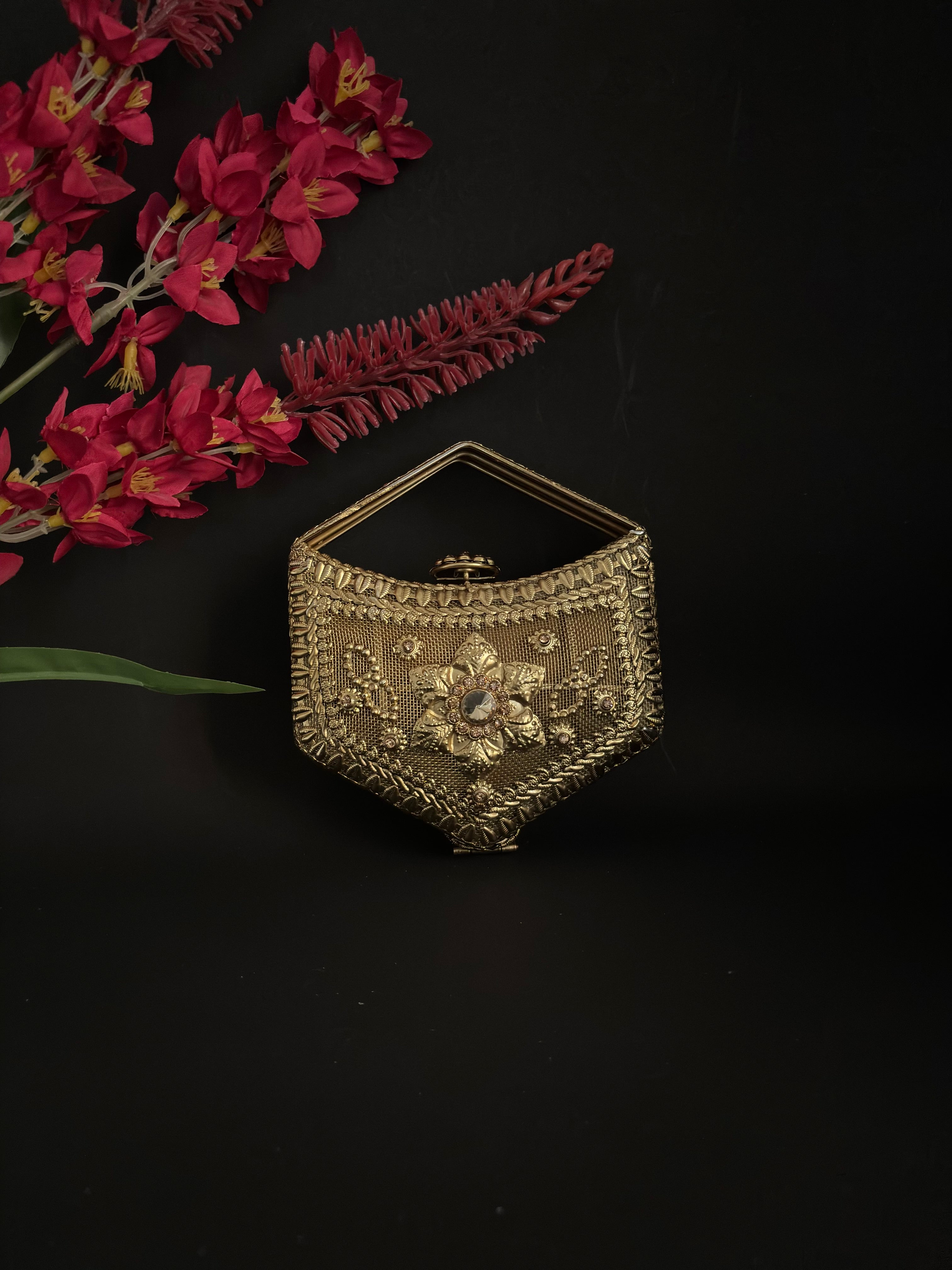 Royal Golden Statement Clutch
