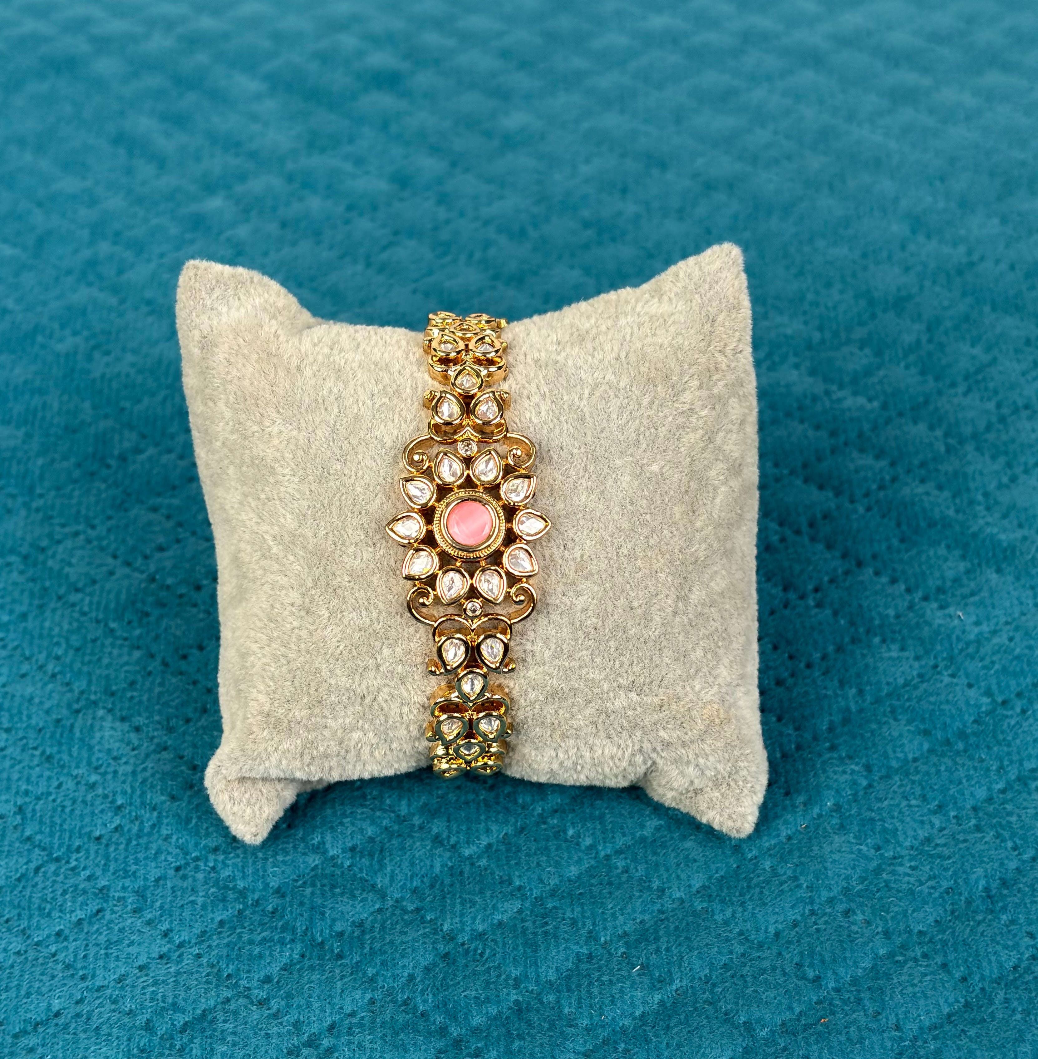Gulabi Polki Heritage Bracelet