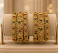 Classic South Indian Temple Bangle Set