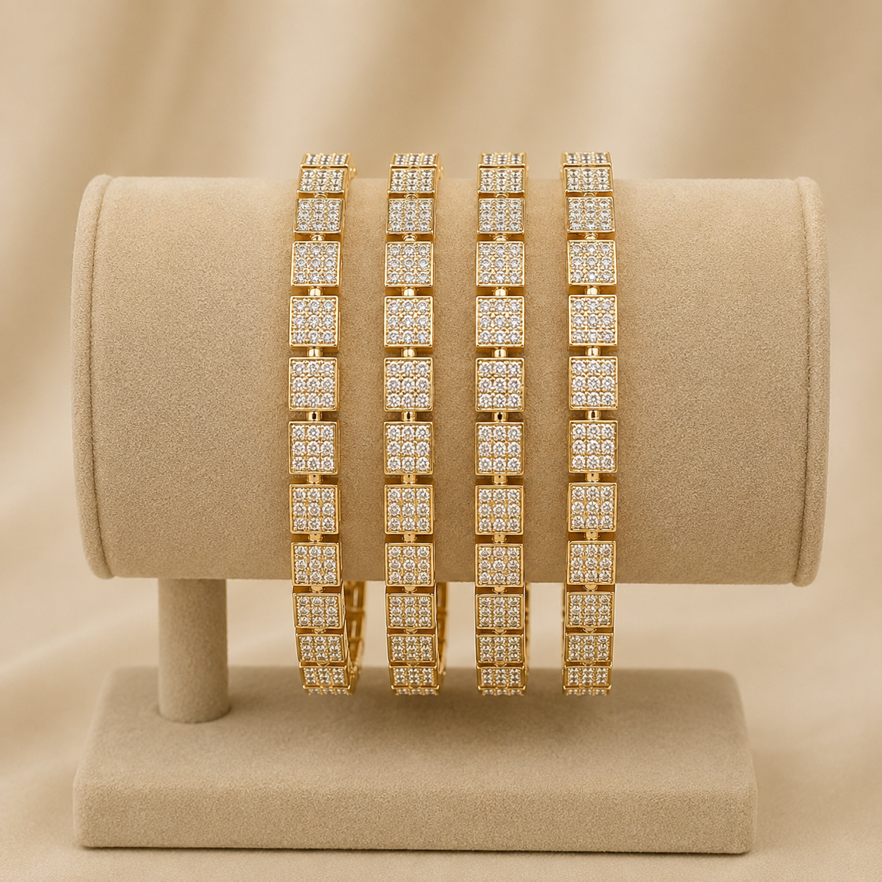 Designer Square CZ Bangles