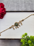 Emerald Bloom Kundan Charm Bracelet