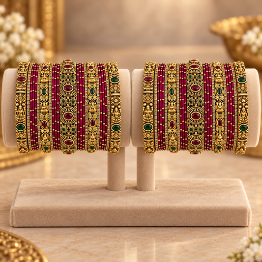 Traditional Lakshmi Design Bridal Bangles