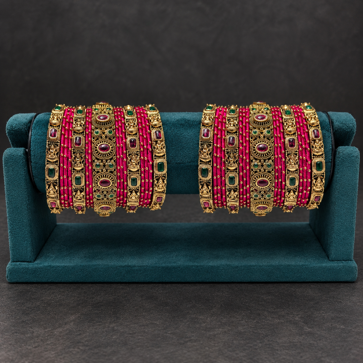 Rani Pink Bridal Traditional Bangles