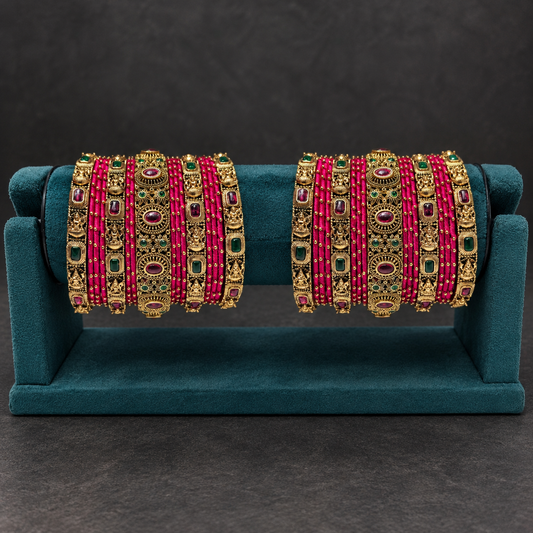 Rani Pink Bridal Traditional Bangles