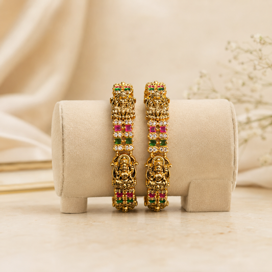 Lakshmi Ruby Emerald Bangles