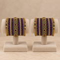 Heritage Purple Floral Design Bangles