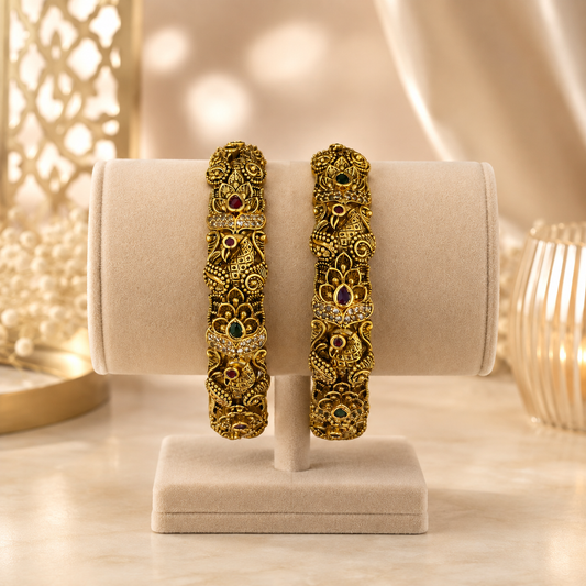 Classic South Indian Peacock Kada