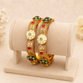 Antique Kundan Cream and Ruby Kada