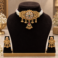 Royal Polki-Inspired Pearl Choker Set