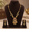 Kemp Stone Peacock Temple Necklace Set