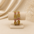 Royal Lakshmi Ruby AD Temple Bangles