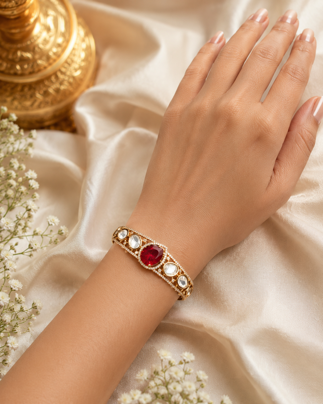 Royal Ruby Kundan Bracelet