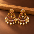 Kesarika Royal Pearl Chandbalis
