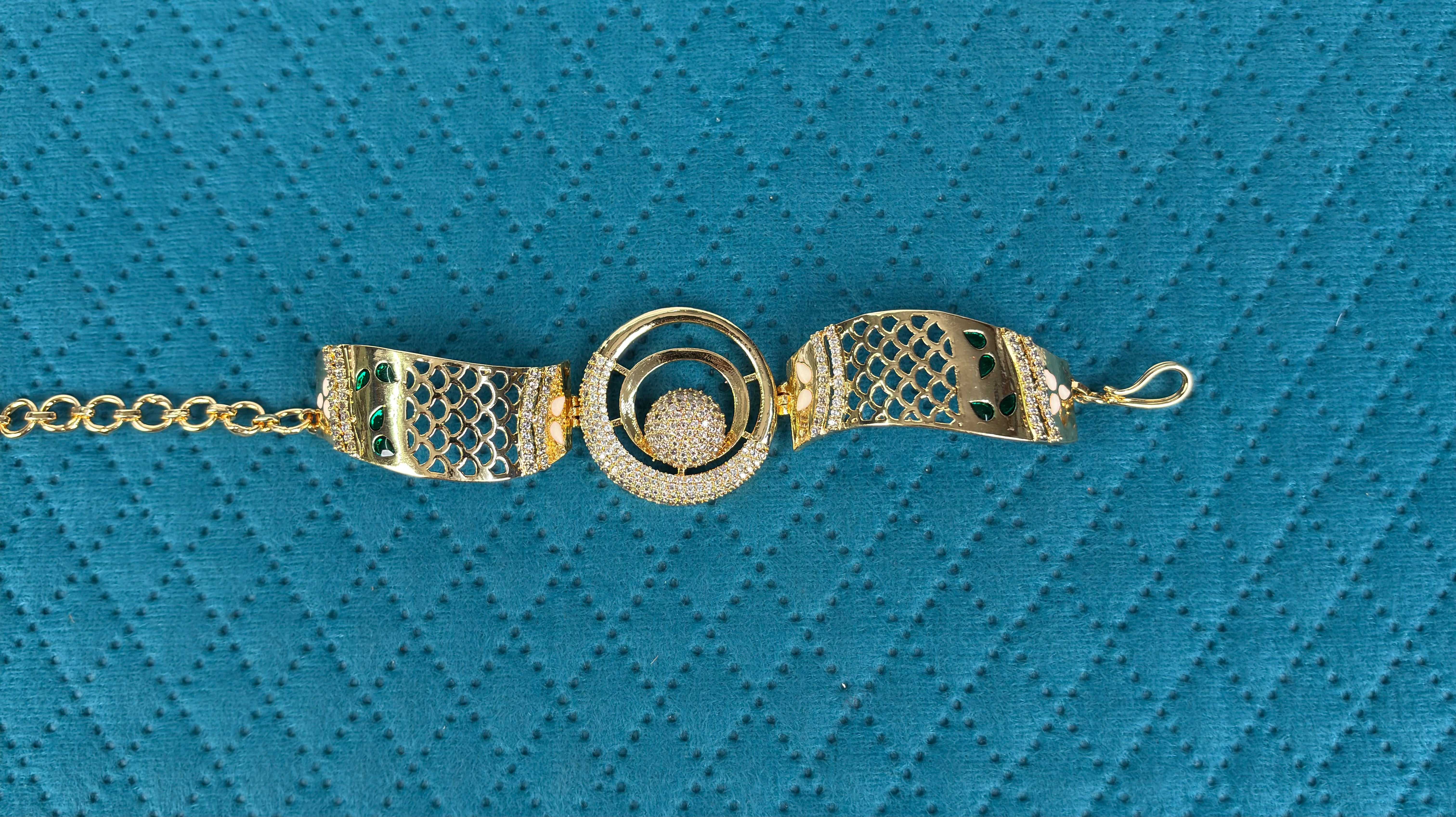 The Emerald Orbit Cuff