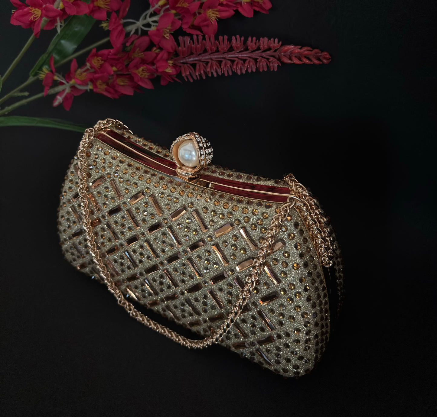 Golden Bridal Clutch