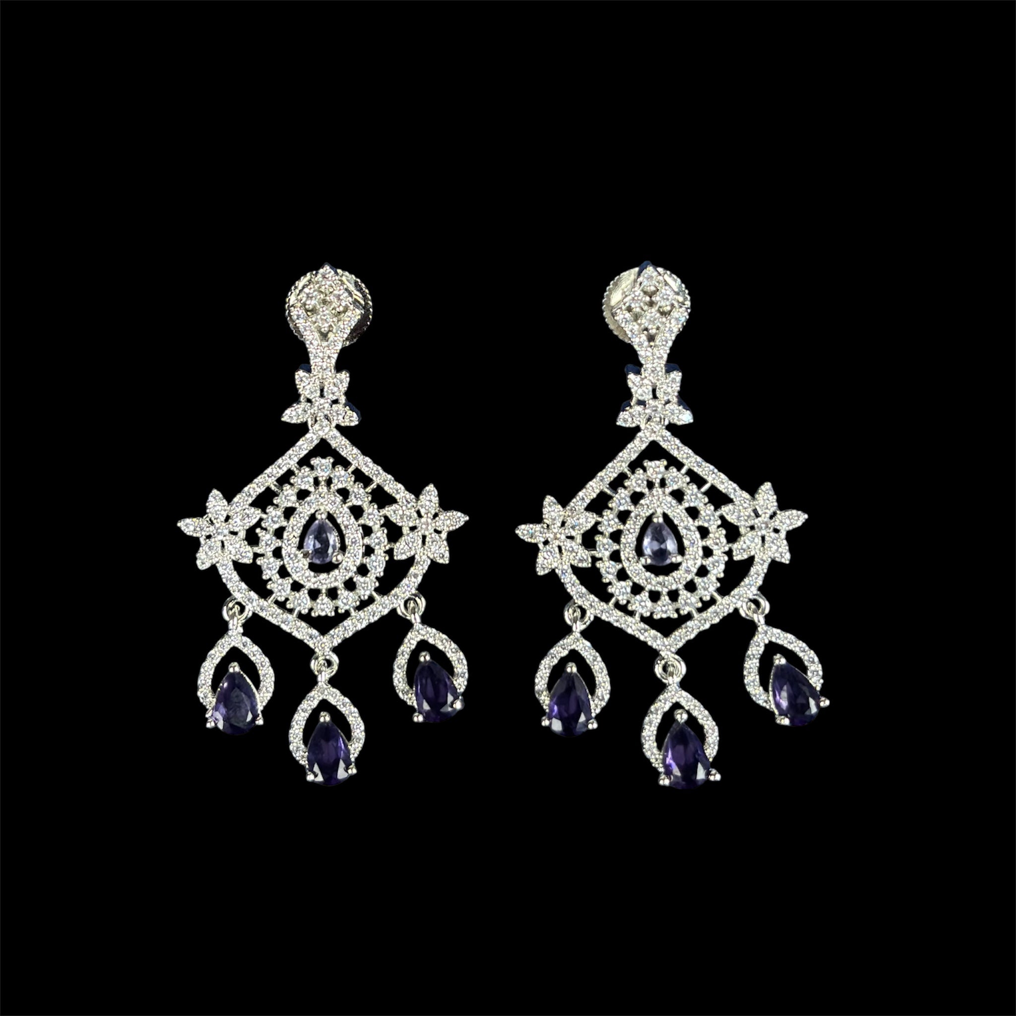Violet AD drop Earrings