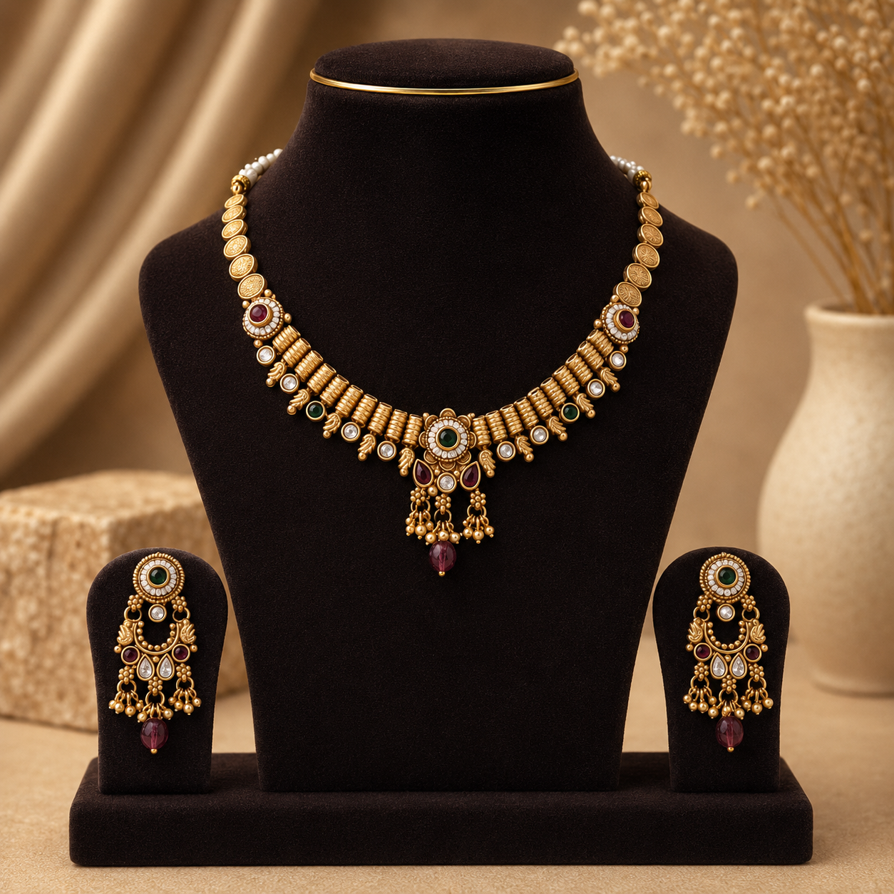 Radiant Antique Necklace Set