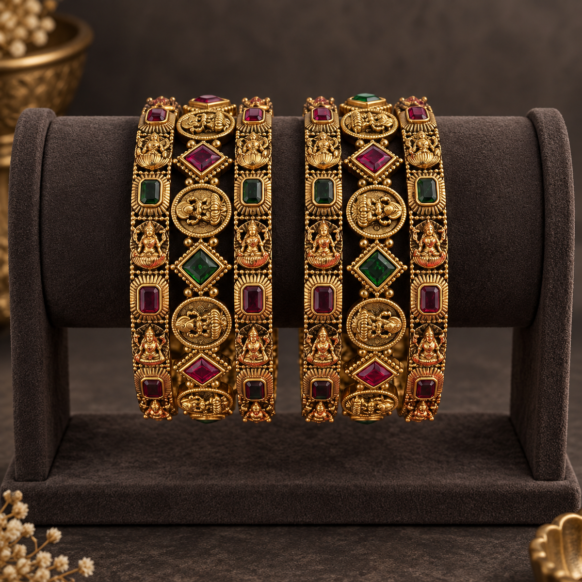 Antique Devi Coin Designer Bangle Set