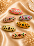 Designer Flower & Leaf Saree Pin Set – Set of 6