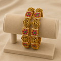 The Vedika Temple Gemstone Bangle Pair