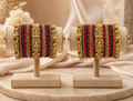Violet & Orange Temple Bangle Set