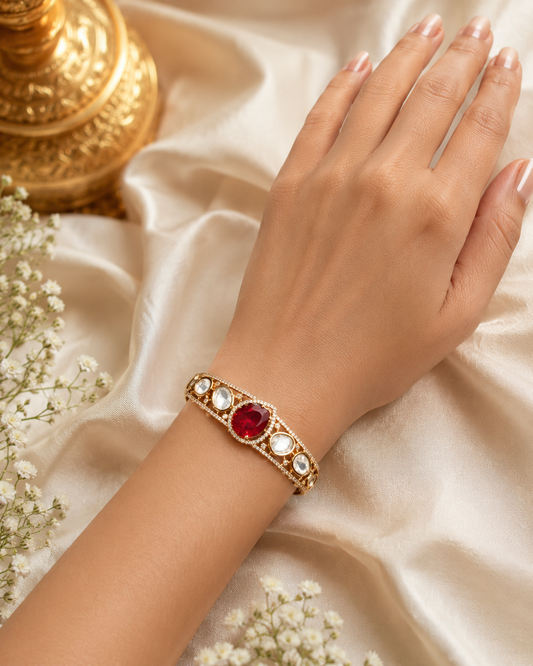 Royal Ruby Kundan Bracelet