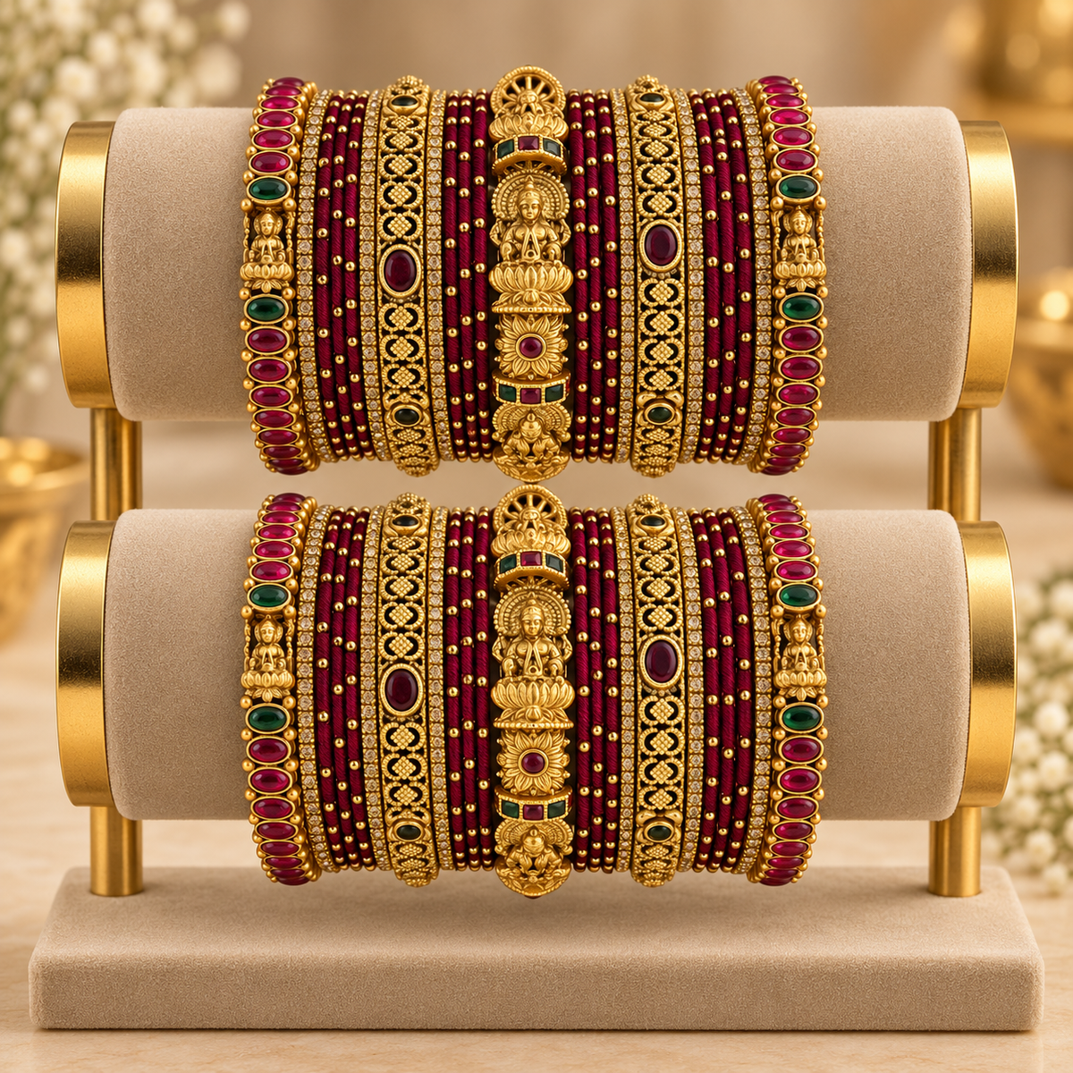 South Indian Temple Jewellery Bangle Set