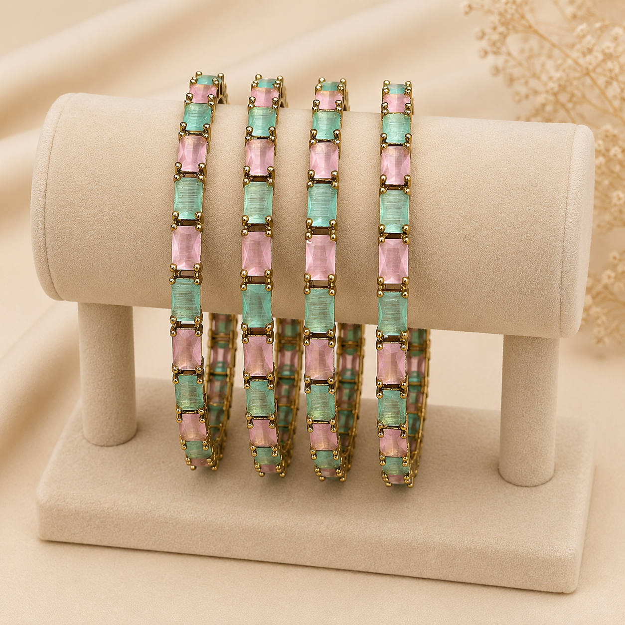 Mint Rose Premium Bangles