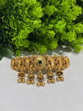 Antique Gold-Plated Jhumka Hair Barrette