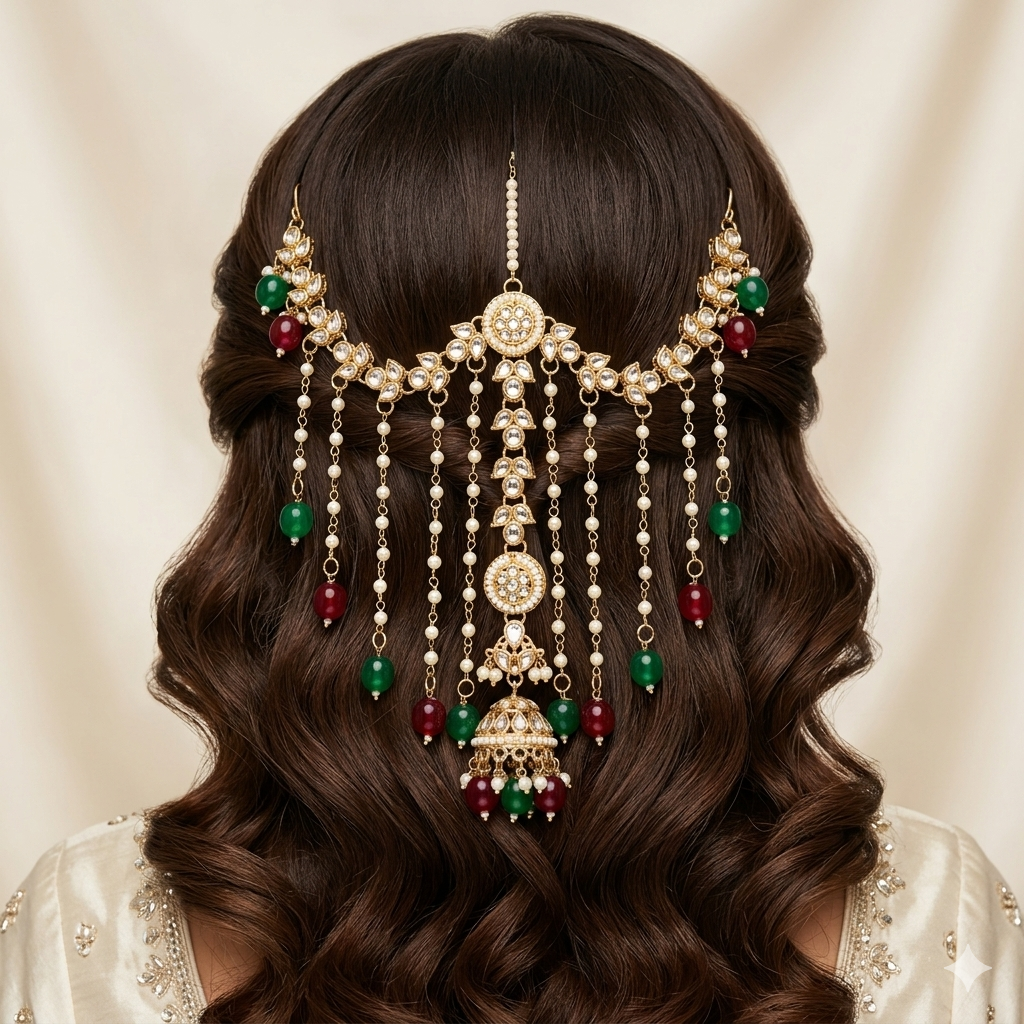 The Shahi Heritage Kundan Hair Chain